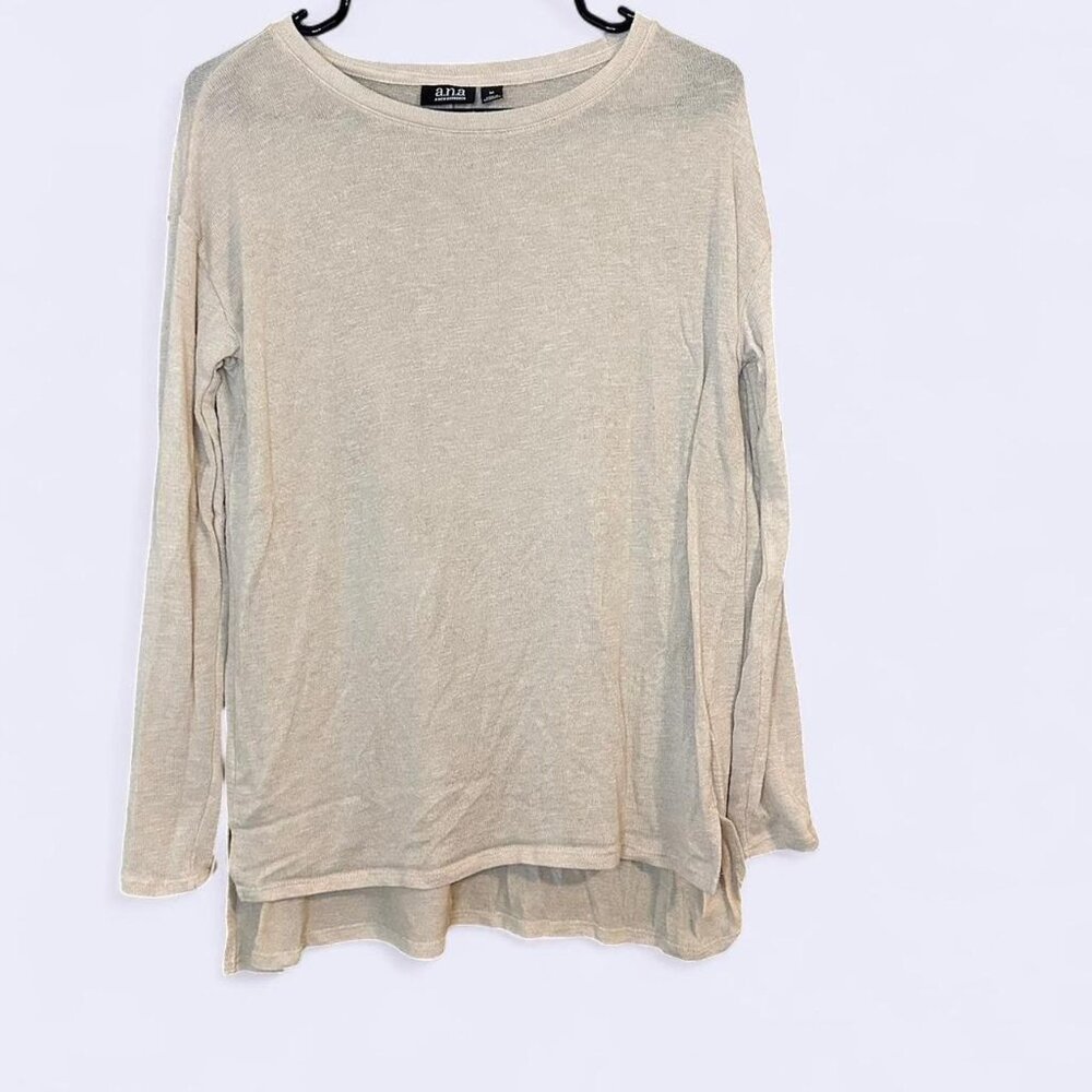 ana Womens Light Pink Stretch Long Sleeve Shirt Size M